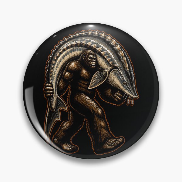 Item preview, Bigfoot carrying a giant fish design designed and sold by rafaeltto.