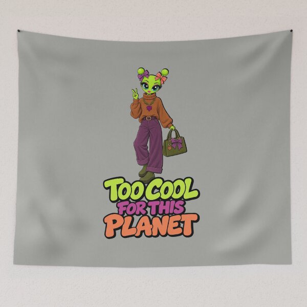 Item preview, Too Cool for This Planet – Alien Autumn Girl designed and sold by Aimetoi.