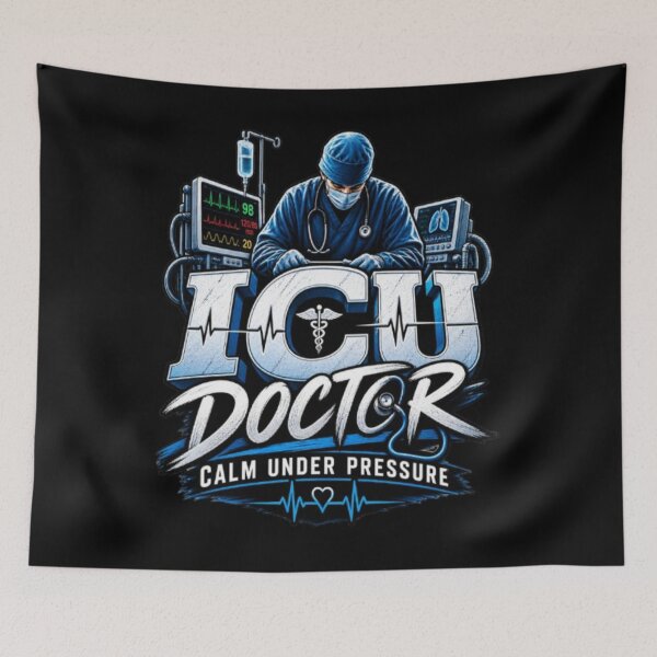 Item preview, ICU Doctor – Calm Under Pressure | Critical Care Doctor Medical Design designed and sold by v6ziix.