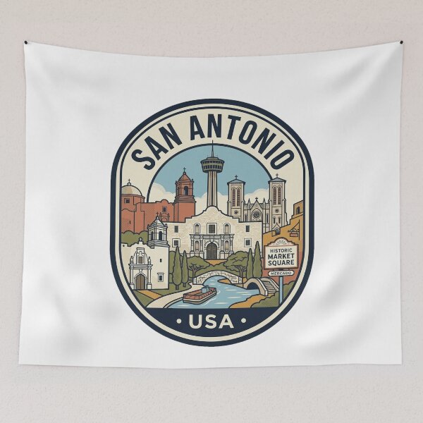 Item preview, San Antonio Texas Retro Travel Emblem designed and sold by k3rstman1.