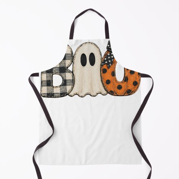 Item preview, Boo Halloween Ghost Pumpkin - Cute Rustic Fall Buffalo Plaid Polka Dot Spooky designed and sold by LandFinStudio.