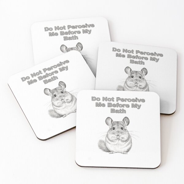 Item preview, Grumpy Chinchilla Not A Morning Person Sketch designed and sold by NatureUnleashed.