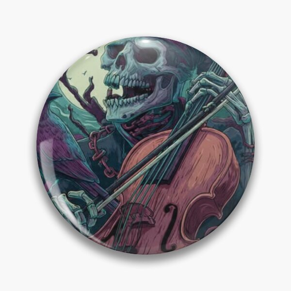 Item preview, Skeleton Cello Player & Purple Bird Graphic Art – Gothic Musical Horror designed and sold by TOCOCLAWS.