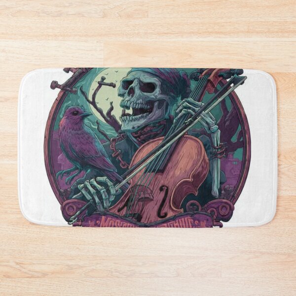 Item preview, Skeleton Cello Player & Purple Bird Graphic Art – Gothic Musical Horror designed and sold by TOCOCLAWS.