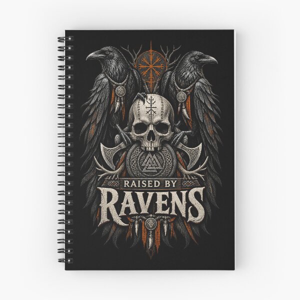 Item preview, RAISED BY RAVENS — Viking Norse Mythology Raven Design designed and sold by R3X .