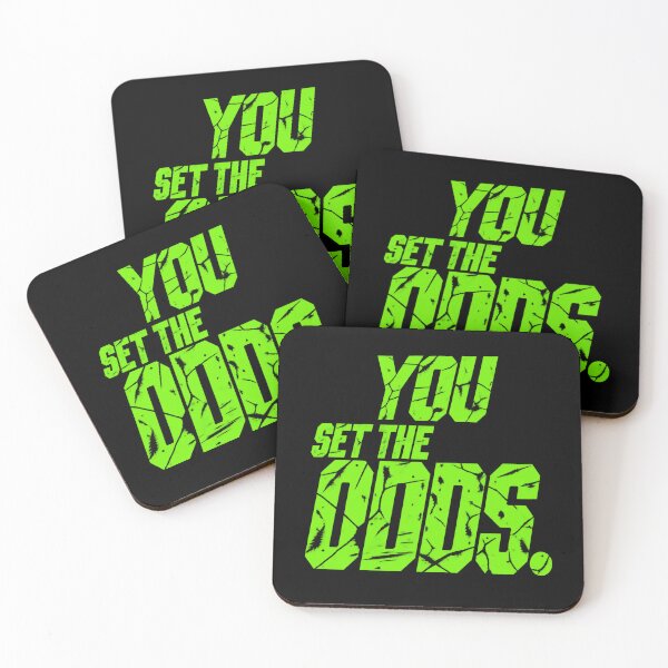Item preview, You Set the Odds – Acid Green Distressed Streetwear Typography designed and sold by Anyshca.