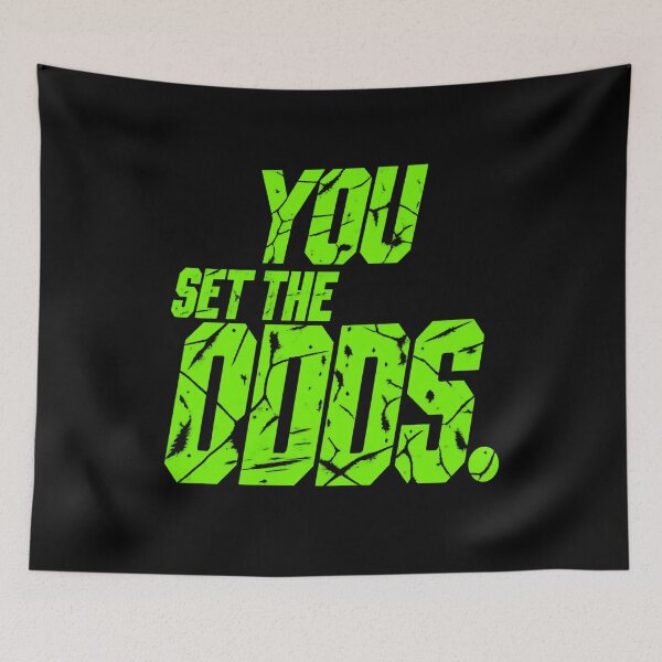 Item preview, You Set the Odds – Acid Green Distressed Streetwear Typography designed and sold by Anyshca.