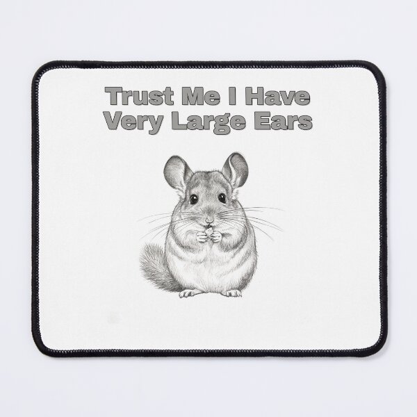 Item preview, Big Eared Chinchilla Funny Listening Sketch Art designed and sold by NatureUnleashed.