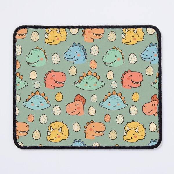 Item preview, Cute Dinosaur Faces Seamless Pastel Pattern designed and sold by StickVerse by Owais.