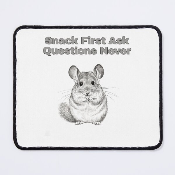 Item preview, Snacking Chinchilla Foodie Humor Pencil Sketch designed and sold by NatureUnleashed.