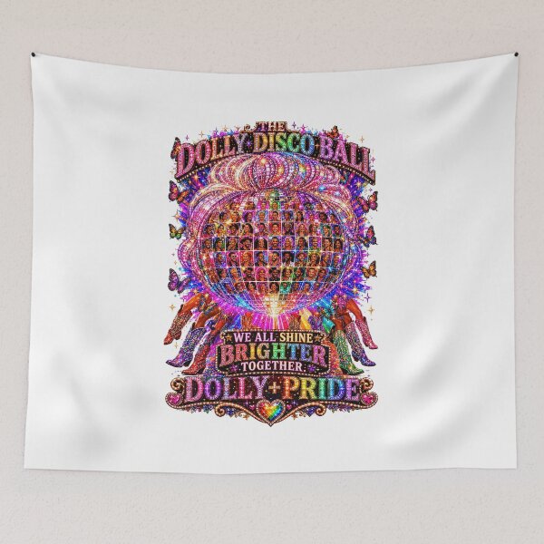 Item preview, COLLECTION - THE DOLLY EFFECT ✨ -  THE DOLLY DISCO BALL - WE ALL SHINE BRIGHTER TOGETHER - LGBTQIA2S+ PRIDE designed and sold by WheelieGdArt.