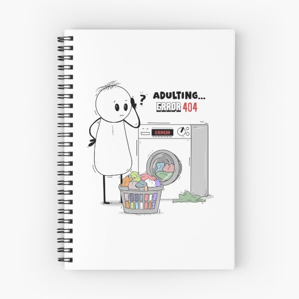 Item preview, Adulting Error 404 – Hand-drawn Digital Art & Wallpaper designed and sold by MyVisionaryHuez.