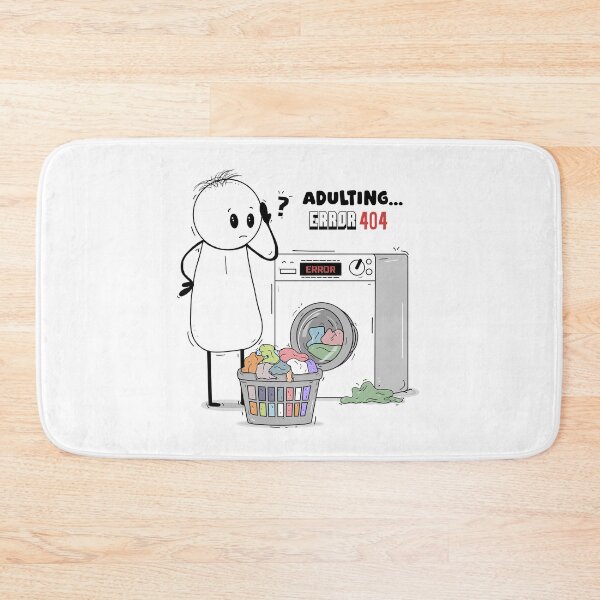 Item preview, Adulting Error 404 – Hand-drawn Digital Art & Wallpaper designed and sold by MyVisionaryHuez.