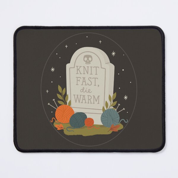 Item preview, Knit Fast, die warm grave stone designed and sold by OHBOY! Handmade.