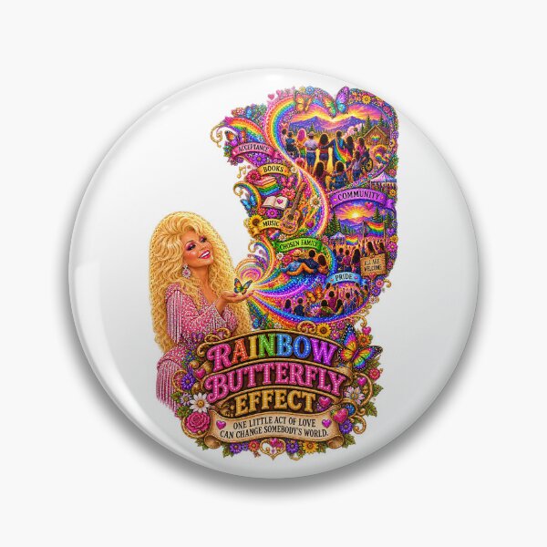 Item preview, COLLECTION - THE DOLLY EFFECT ✨ -  RAINBOW BUTTERFLY EFFECT - ONE LITTLE ACT OF LOVE CAN CHANGE SOMEBODY'S WORLD - LGBTQIA2S+ PRIDE designed and sold by WheelieGdArt.