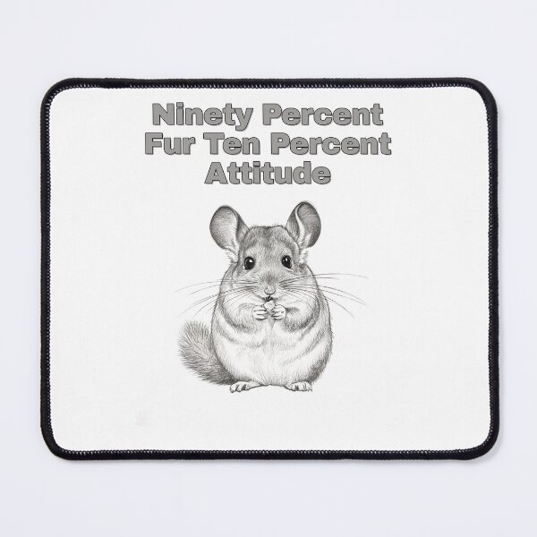 Item preview, Sassy Fluffy Chinchilla Attitude Pencil Sketch designed and sold by NatureUnleashed.