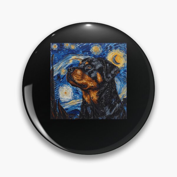 Item preview, Starry Night Rottweiler Artwork designed and sold by cerima.