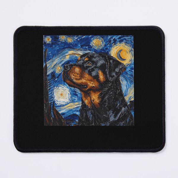 Item preview, Starry Night Rottweiler Artwork designed and sold by cerima.