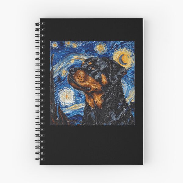 Item preview, Starry Night Rottweiler Artwork designed and sold by cerima.