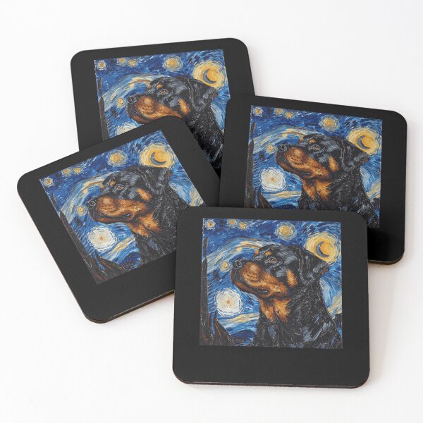 Item preview, Starry Night Rottweiler Artwork designed and sold by cerima.