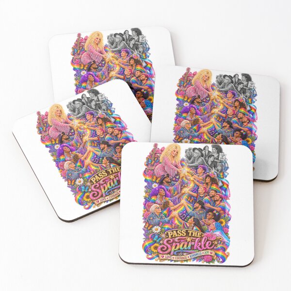 Item preview, COLLECTION - THE DOLLY EFFECT ✨ -  PASS THE SPARKLE - LOVE COURAGE KINDNESS JOY - LGBTQIA2S+ PRIDE designed and sold by WheelieGdArt.
