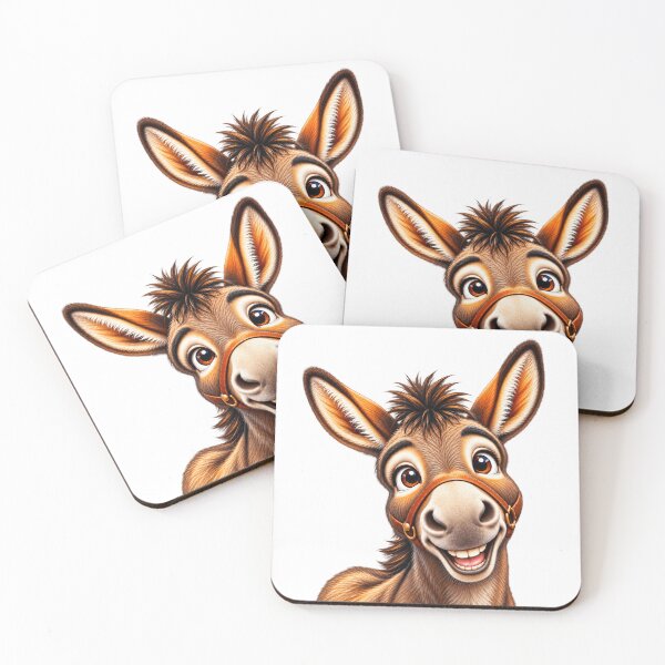 Item preview, Funny Happy Donkey | Cute Animal Design designed and sold by CzipipitoStudio.