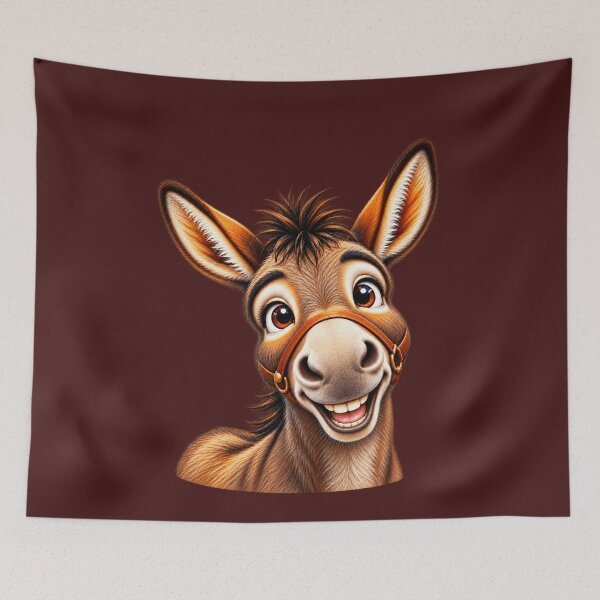 Item preview, Funny Happy Donkey | Cute Animal Design designed and sold by CzipipitoStudio.