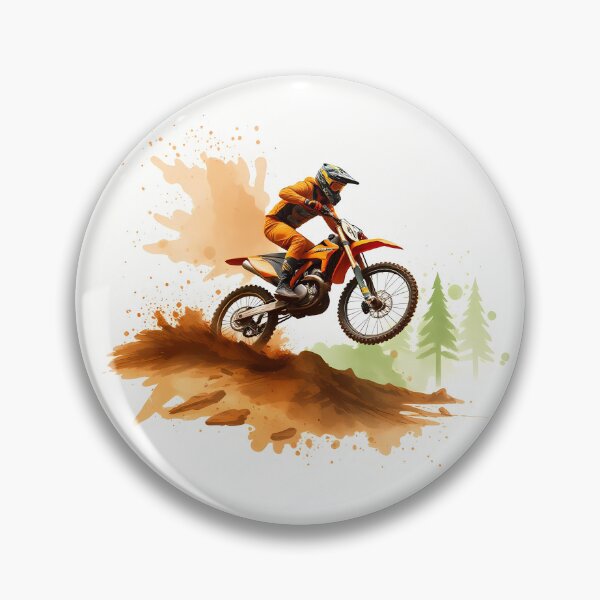 Item preview, Hard Enduro Motocross Jumping Action Watercolor Graphic Illustration Design designed and sold by RevUpDesign.