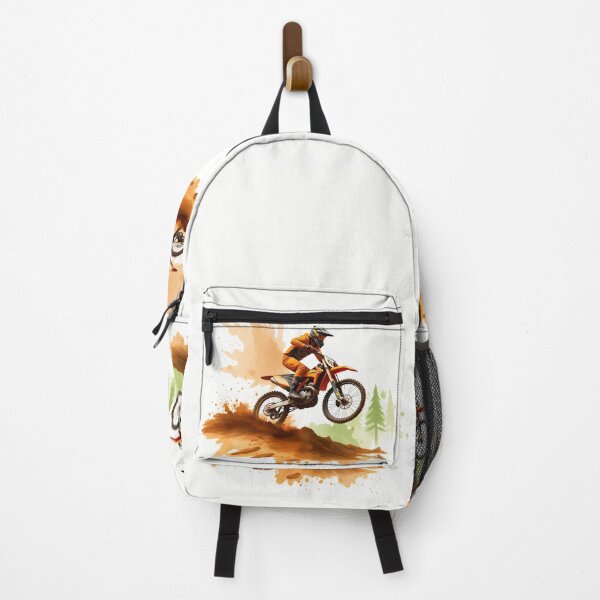 Item preview, Ilustración gráfica en acuarela de acción de saltos de motocross enduro extremo designed and sold by RevUpDesign.
