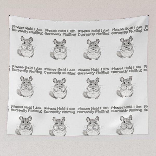 Item preview, Fluffing Chinchilla Busy Right Now Sketch Art designed and sold by NatureUnleashed.