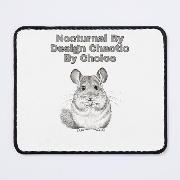 Item preview, Nocturnal Chinchilla Night Chaos Pencil Sketch designed and sold by NatureUnleashed.