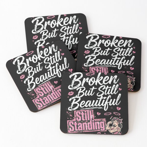 Item preview, Broken But Still Beautiful Typography Pin Up Girl designed and sold by CurrentPhase.