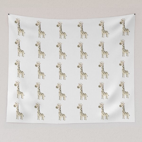 Item preview, Cute Giraffe Nursery Vector Sticker designed and sold by ElenMart.