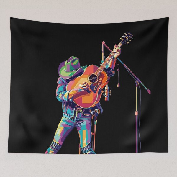 Item preview, Dwight Yoakam Guitarist Colorful Pop Art designed and sold by SiksisArt.