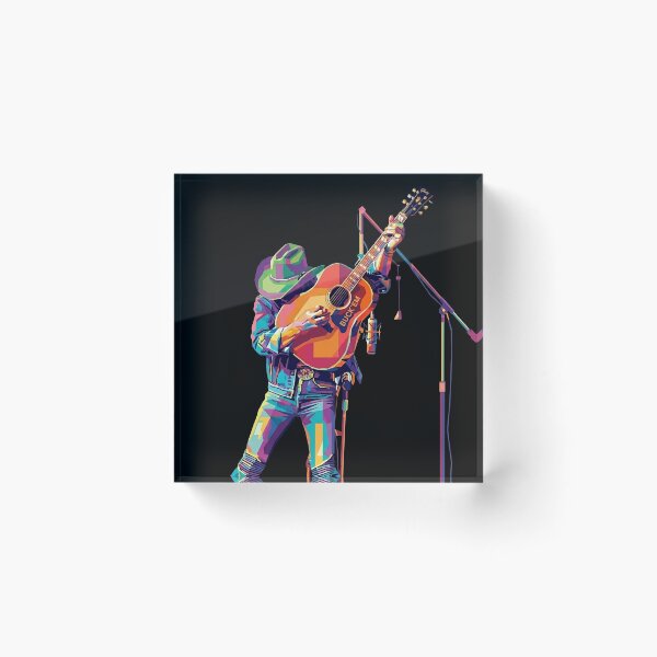 Item preview, Dwight Yoakam Guitarist Colorful Pop Art designed and sold by SiksisArt.