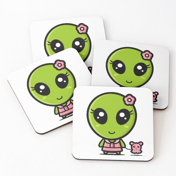 Item preview, Cute Kawaii Alien Girl and Pet designed and sold by VFXguy.