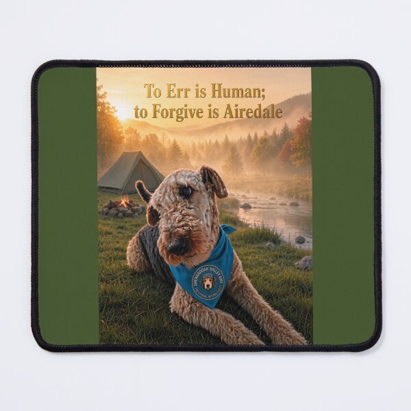 Item preview, Shenandoah Valley Girl --To Err is Human; to Forgive is Airedale designed and sold by ShenandoahValleyGirl.