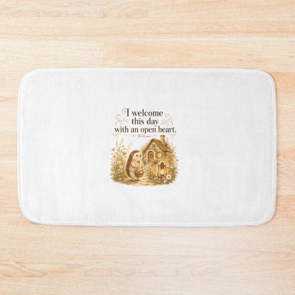 Item preview, I Welcome This Day With An Open Heart Vintage Hedgehog Ar designed and sold by AQUILAKREO.