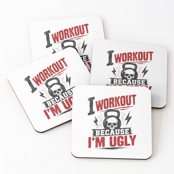 Item preview, I Workout Because I'm Ugly Funny Fitness Gym Lifter Motivation designed and sold by JonesFlora2025.