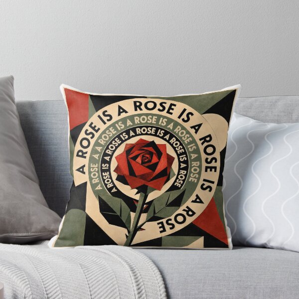 Aperçu de l'œuvre Gertrude Stein – Une rose est une rose est une rose créée et vendue par Past in Threads.