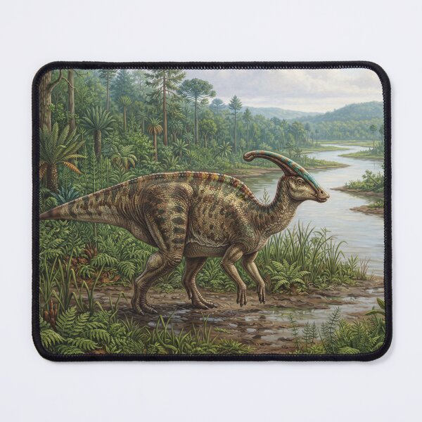 Item preview, Realistic Parasaurolophus Paleoart, Cretaceous Dinosaur Illustration III designed and sold by Yaremchuk.