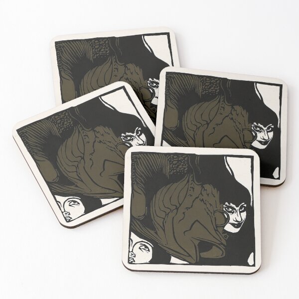 Item preview, "Nixen" (Mermaids), an allegorical vintage  print for Ver Sacrum designed and sold by stevepaint.