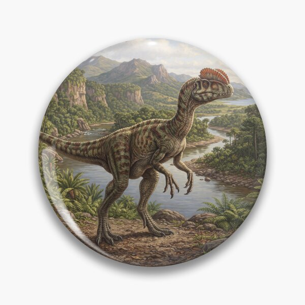 Item preview, Realistic Dilophosaurus Paleoart, Jurassic Dinosaur Illustration III designed and sold by Yaremchuk.