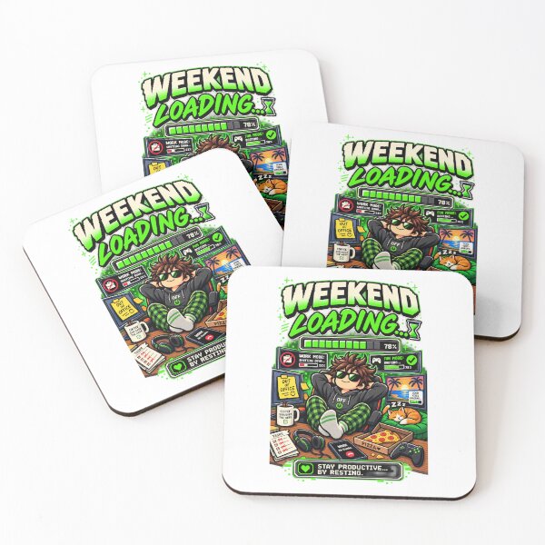 Item preview, Weekend Loading – Retro Pixel Work Mode Humor designed and sold by Mad Factory Designs.