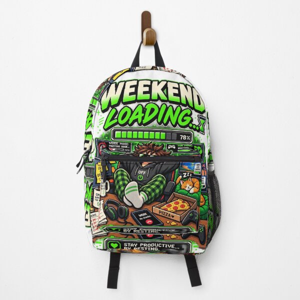 Item preview, Weekend Loading – Retro Pixel Work Mode Humor designed and sold by Mad Factory Designs.