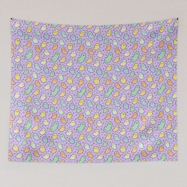 Item preview, Cute Cute Ghosts Seamless Pastel Pattern designed and sold by StickVerse by Owais.