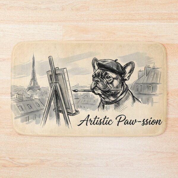 Item preview, French Bulldog Painter | Artistic Paw-ssion designed and sold by SillyPawsStudio.