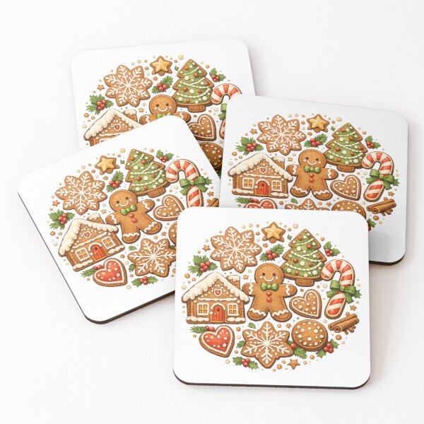 Item preview, Vintage Bakery Christmas Holiday Festive Gift - Cozy Christmas Gingerbread Man Cookie Collection designed and sold by Artycom.