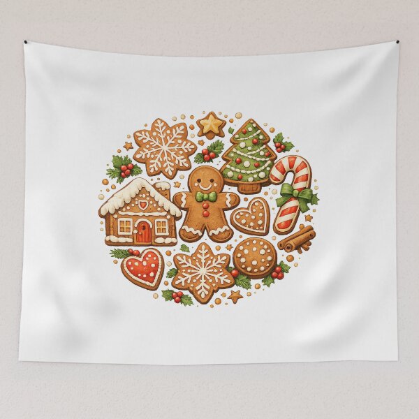 Item preview, Vintage Bakery Christmas Holiday Festive Gift - Cozy Christmas Gingerbread Man Cookie Collection designed and sold by Artycom.