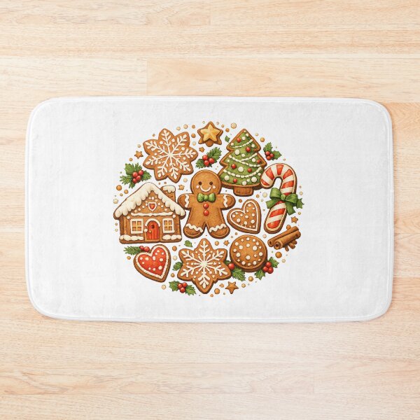Item preview, Vintage Bakery Christmas Holiday Festive Gift - Cozy Christmas Gingerbread Man Cookie Collection designed and sold by Artycom.